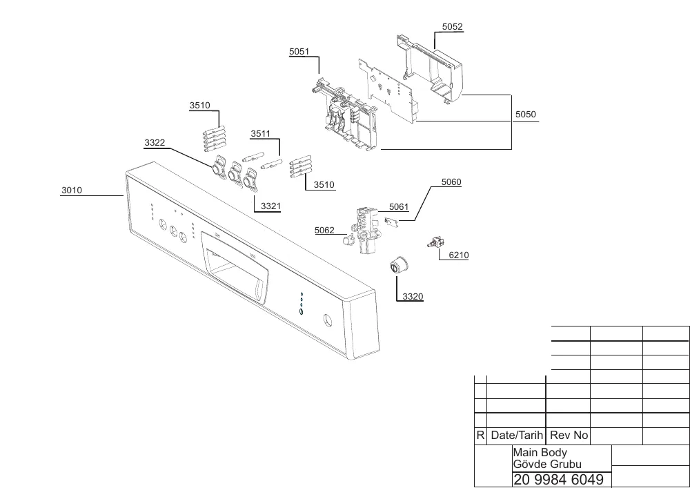 Vue éclatée BEKO DSN4535B 7617847342