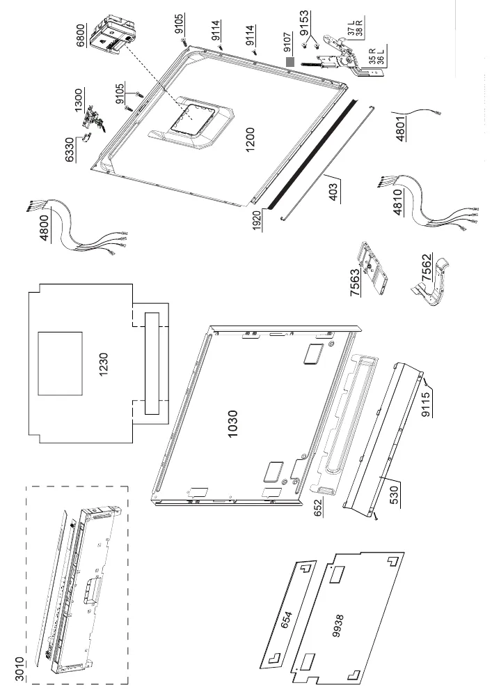 Vue éclatée BEKO BDIN285D0B 7628307377