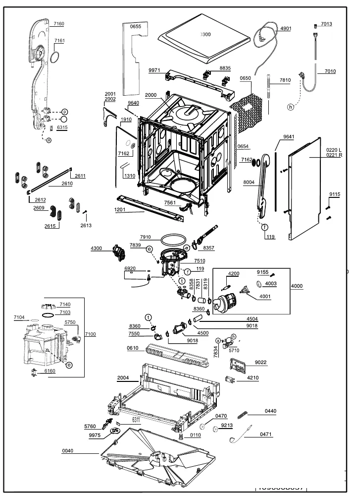 Vue éclatée BEKO LVP62S1 7634057353
