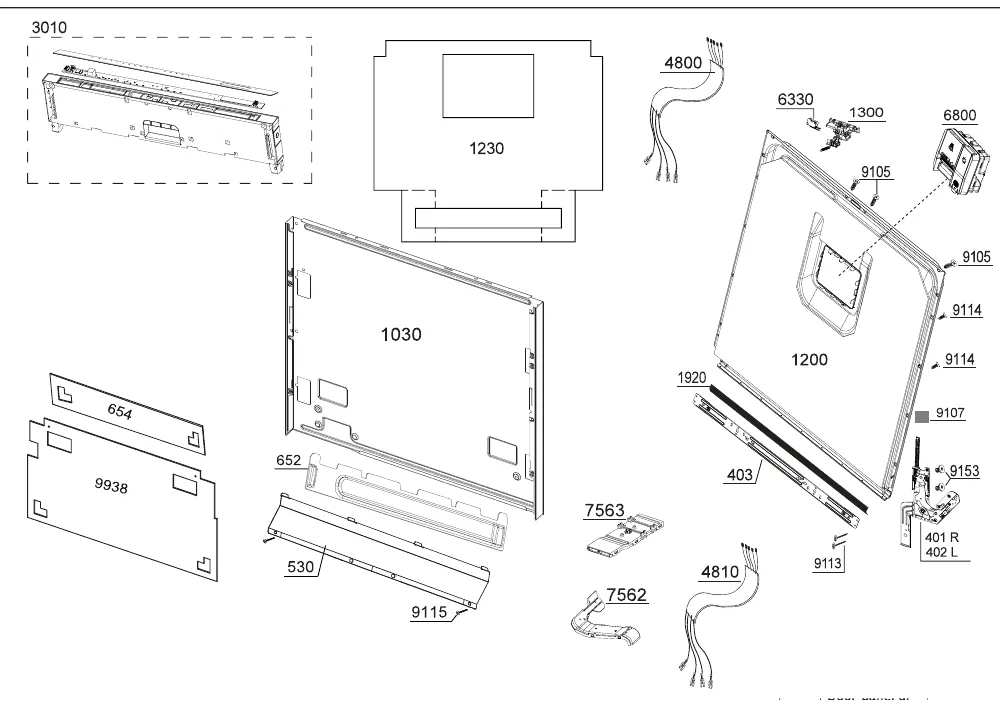 Vue éclatée BEKO BDEN38441GA 7686007377
