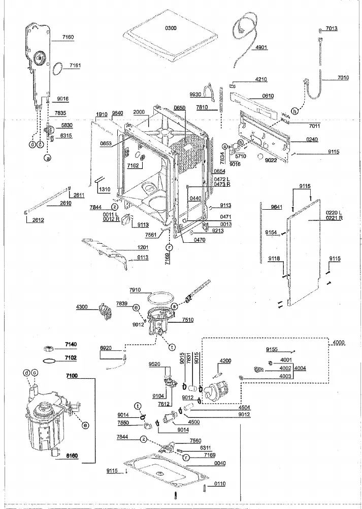 Vue éclatée BEKO DFN5610S 7633487342