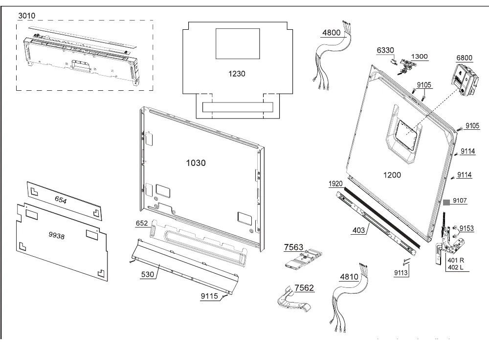 Vue éclatée BEKO BDEN38441XA 7682807377