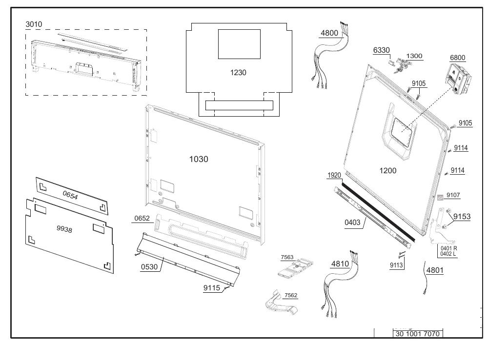 Vue éclatée BEKO FDIN85412 7606507377