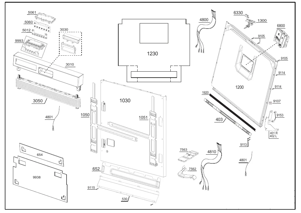 Vue éclatée BEKO DSN26420X 7652053977
