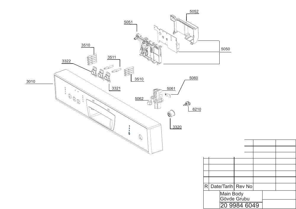 Vue éclatée BEKO DSN4532FXN 7600131642