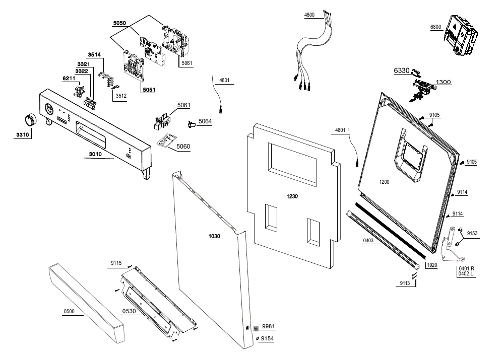 Vue éclatée BEKO UDFS05011X 7629667335