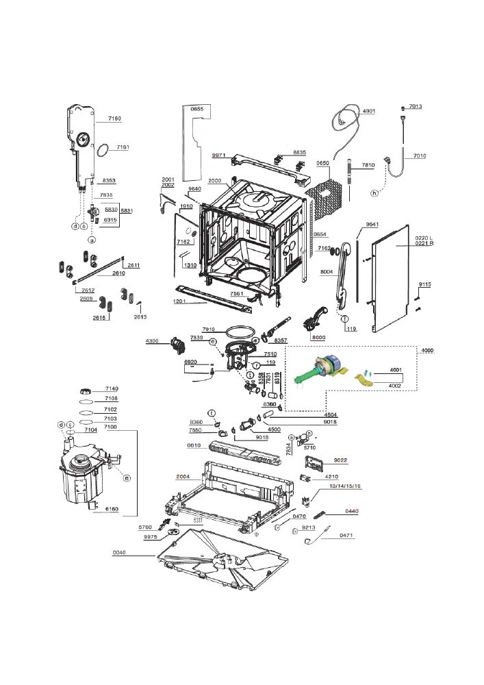 Vue éclatée BEKO DIN5532 7611137342