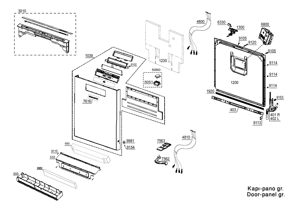 Vue éclatée BEKO BDFN39570XC 7613697377