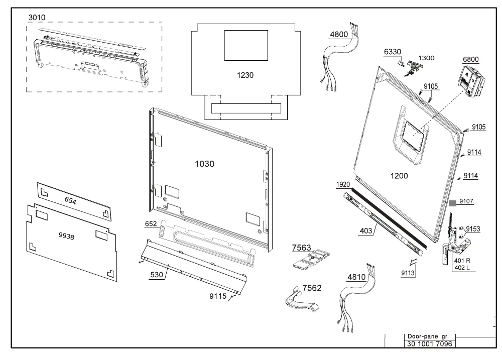 Vue éclatée BEKO BDIN38441A 7682907377