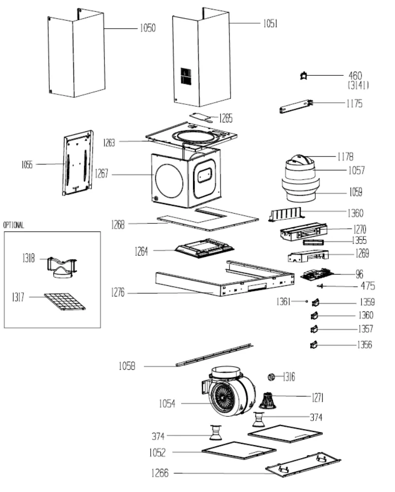 Vue éclatée BEKO HCB91731BXH 7702382933