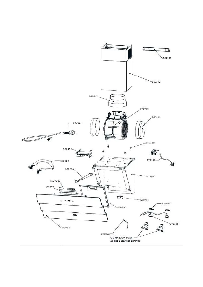 Vue éclatée BEKO HCA62541BH 8865223200