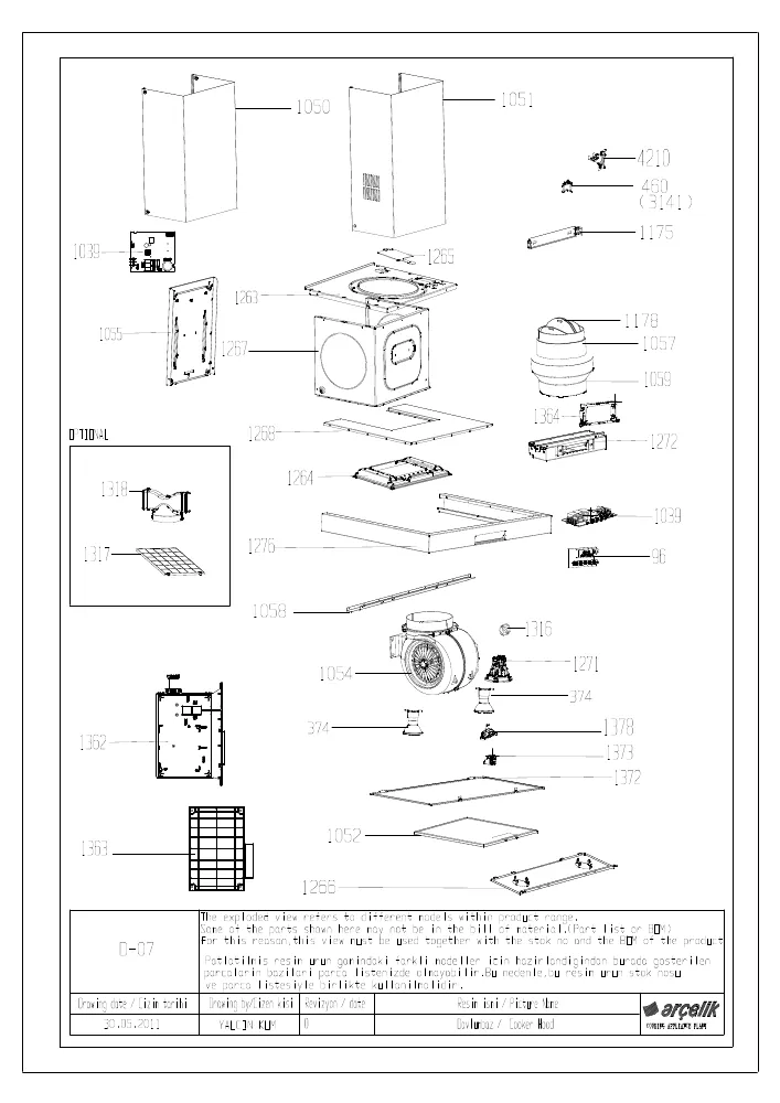 Vue éclatée BEKO HCB91845BDXH 7702386713