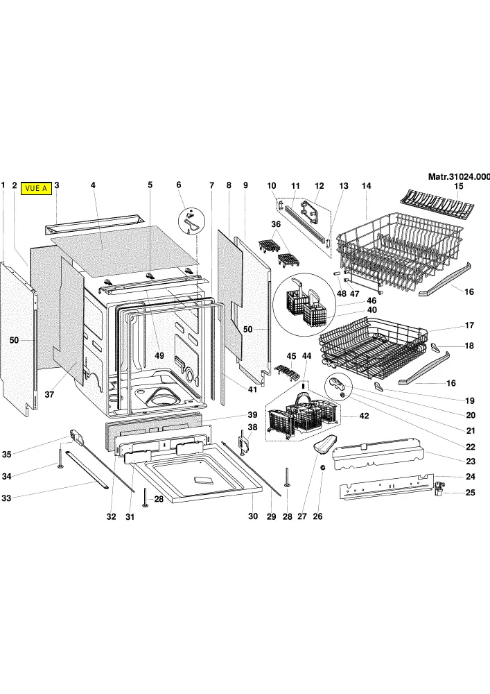 Vue éclatée HOTPOINT-ARISTON LI640A 29512
