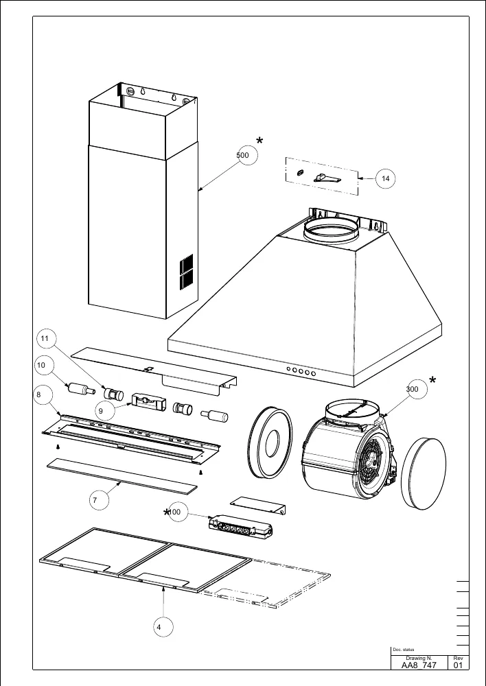 Vue éclatée BEKO CWB9441XNH 8849773200