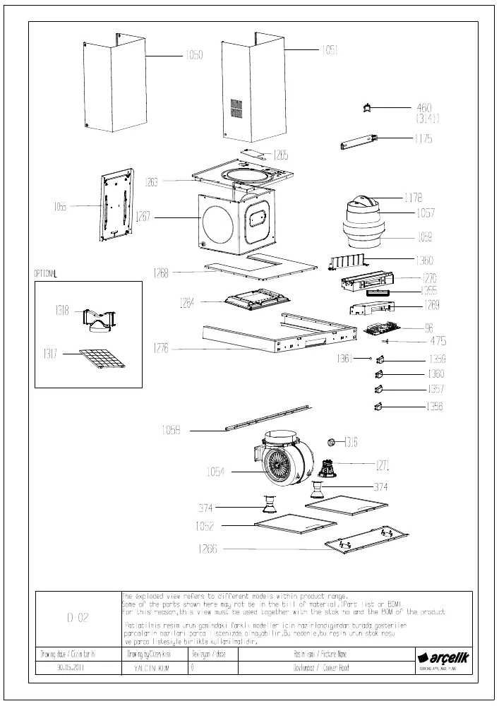 Vue éclatée BEKO HCB91630BXH 7702388614