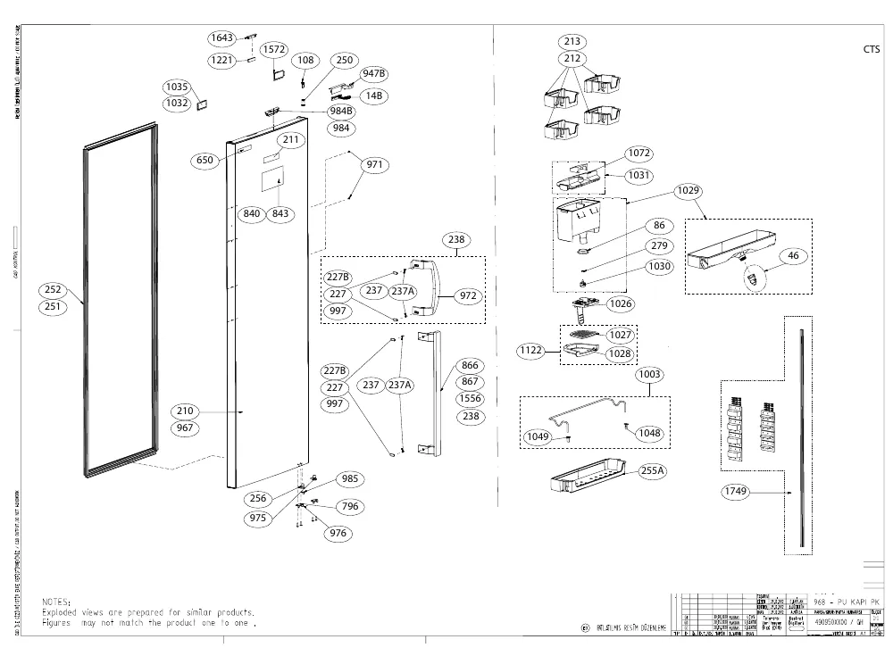 Vue éclatée BEKO RSNE445I31ZXP 7278340593