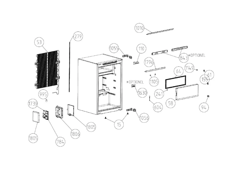Vue éclatée BEKO BTS114200 7279248719