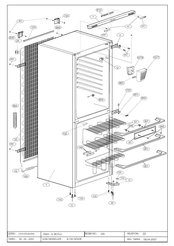 Vue éclatée BEKO CSE34000 7206047603