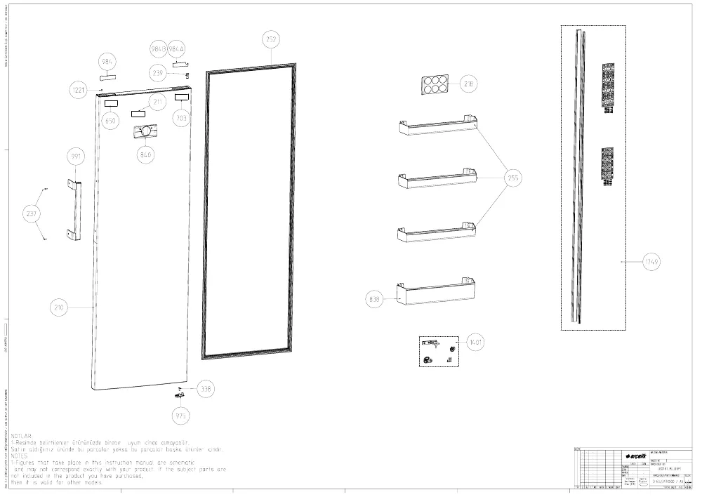 Vue éclatée BEKO B1RMLNE444W 7284640813