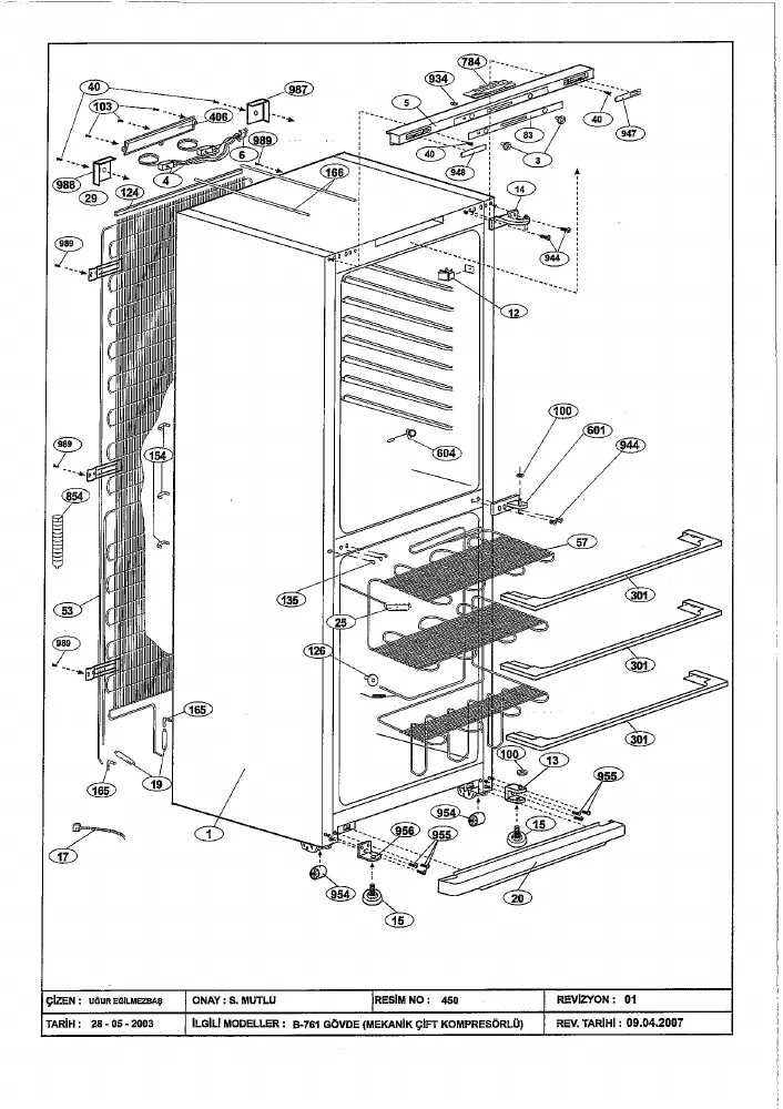 Vue éclatée BEKO CDP7620 6035476182