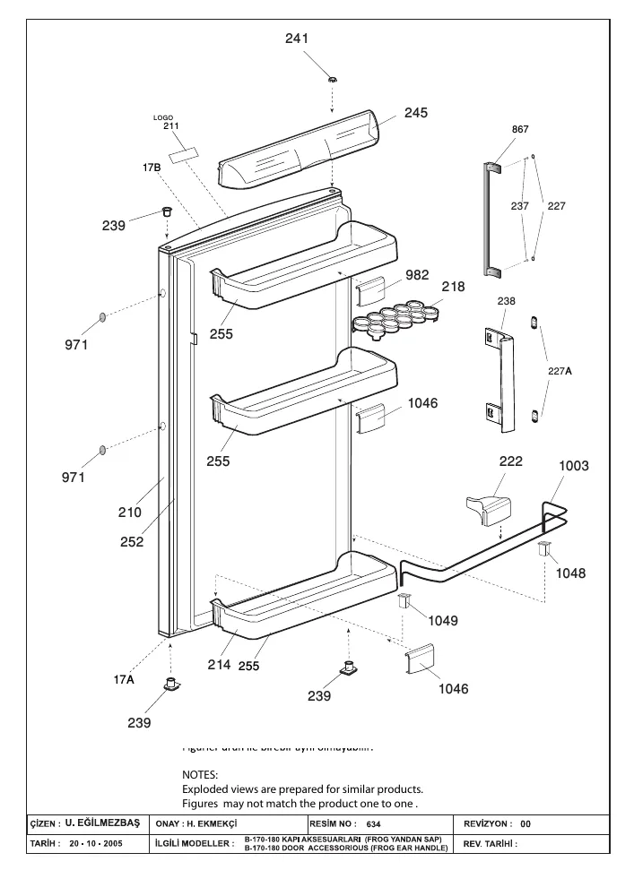 Vue éclatée BEKO TSE1264FMGN 7226640590