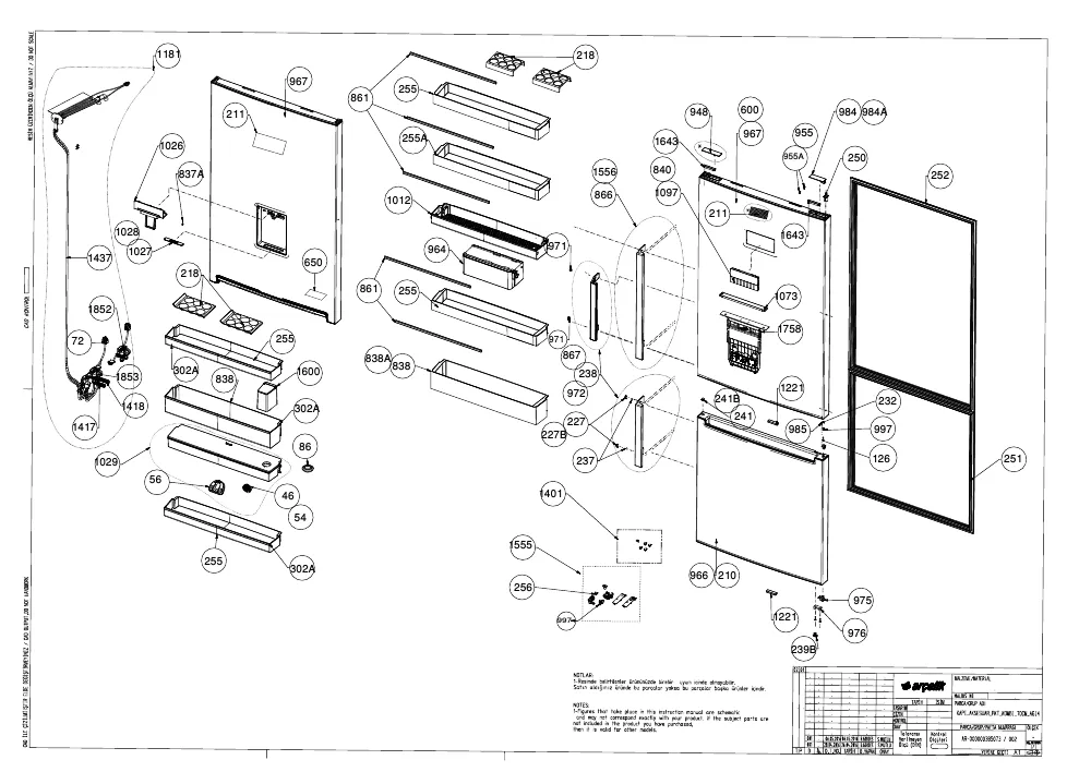 Vue éclatée BEKO RCSE520K20W 7295847611