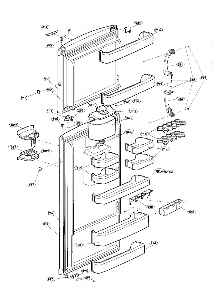 Vue éclatée BEKO DNE47420D 7239847613