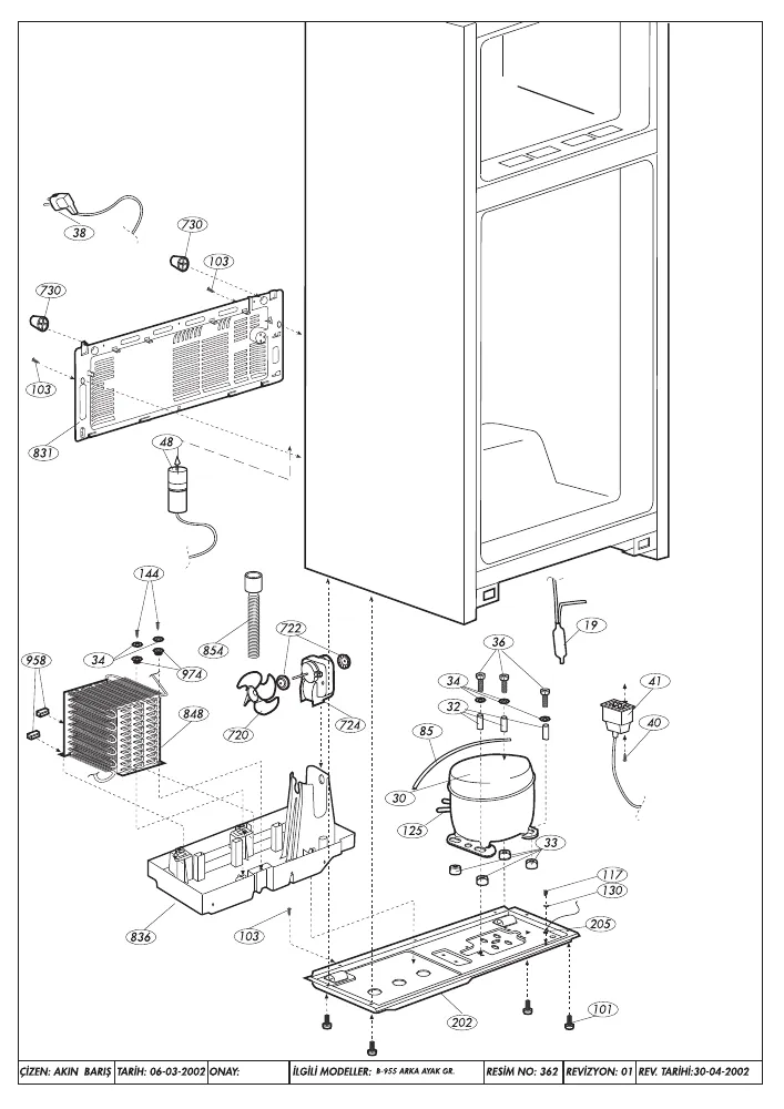 Vue éclatée BEKO DNE47401D 7216147614