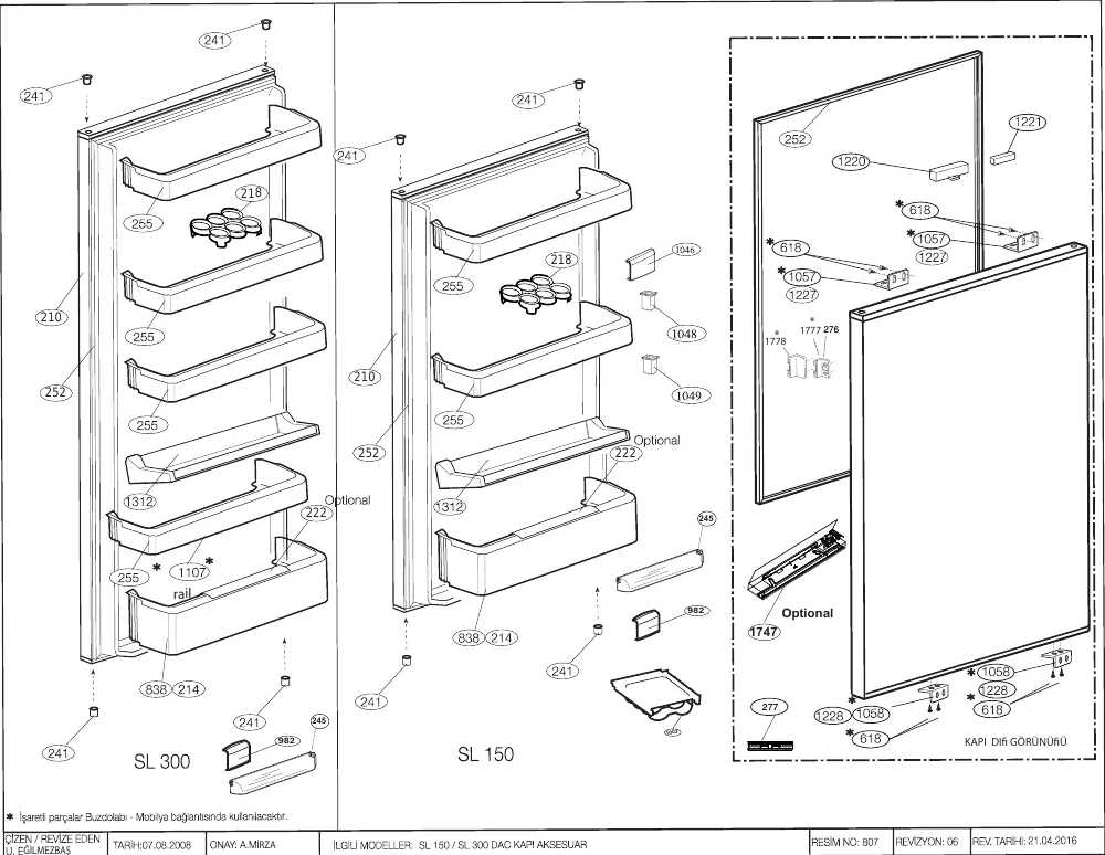 Vue éclatée BEKO LBI3003 7261447618