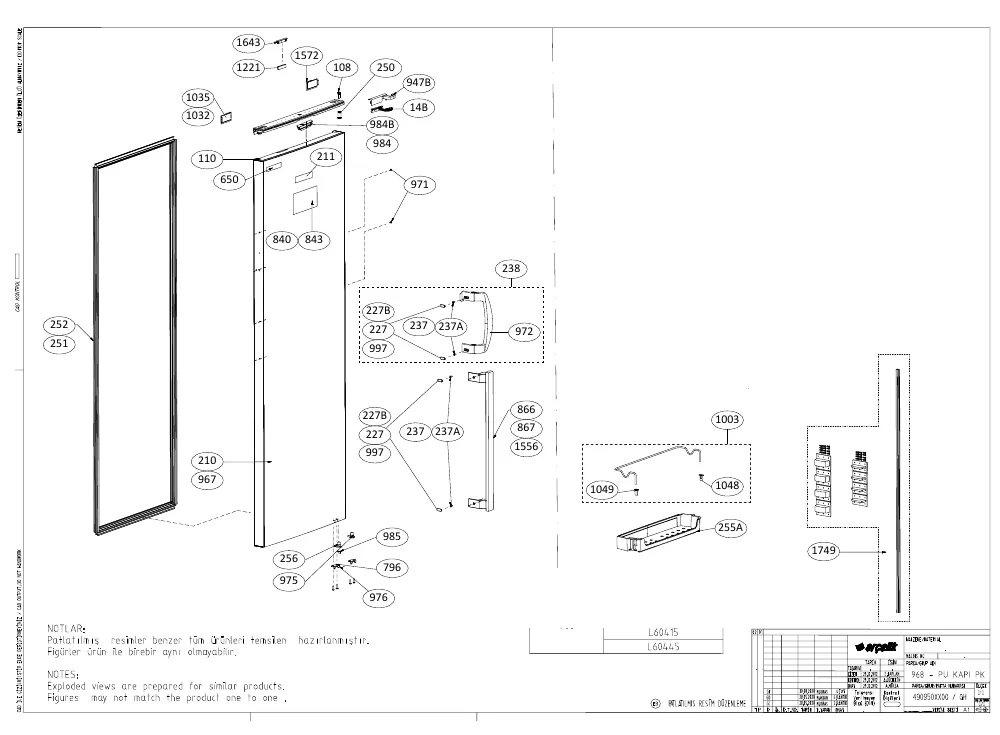 Vue éclatée BEKO RSNE445I31ZWN 7278346910