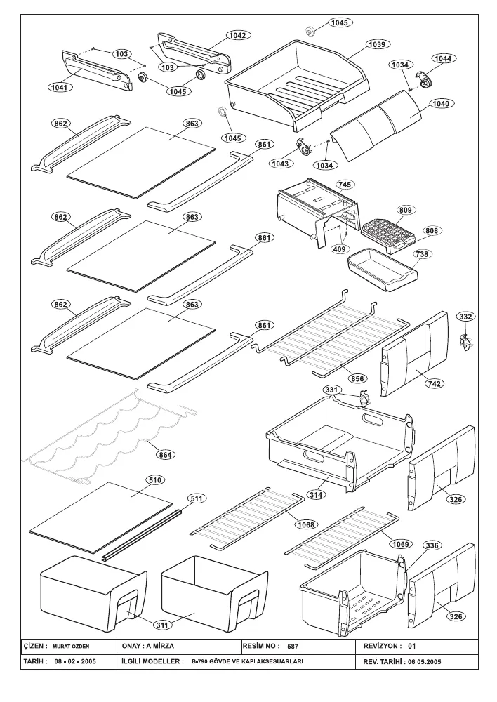 Vue éclatée BEKO CHE42200DS 7216447683