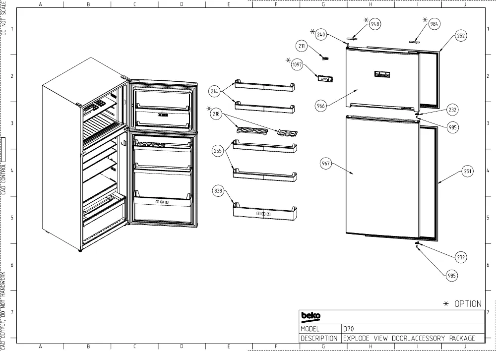 Vue éclatée BEKO RDNT470E30ZXBRN 8700000735