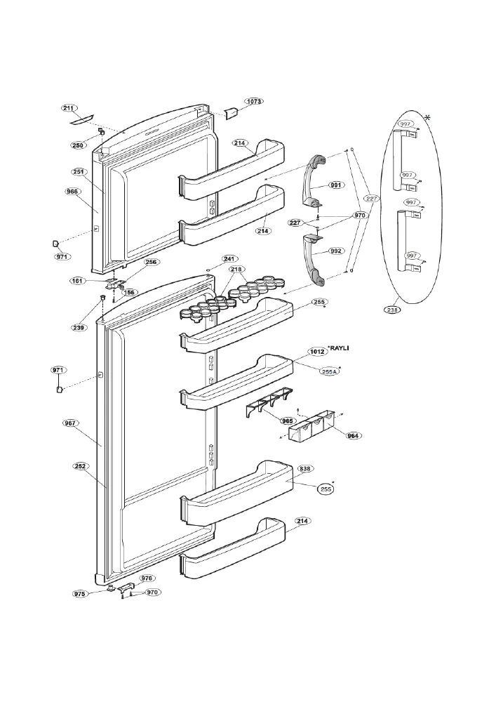 Vue éclatée BEKO RDSE465K21W 7291947200