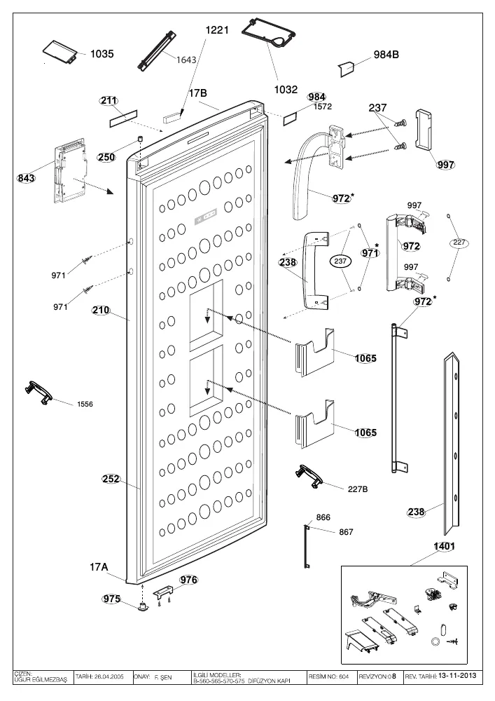 Vue éclatée BEKO FSE24300S 7203848786