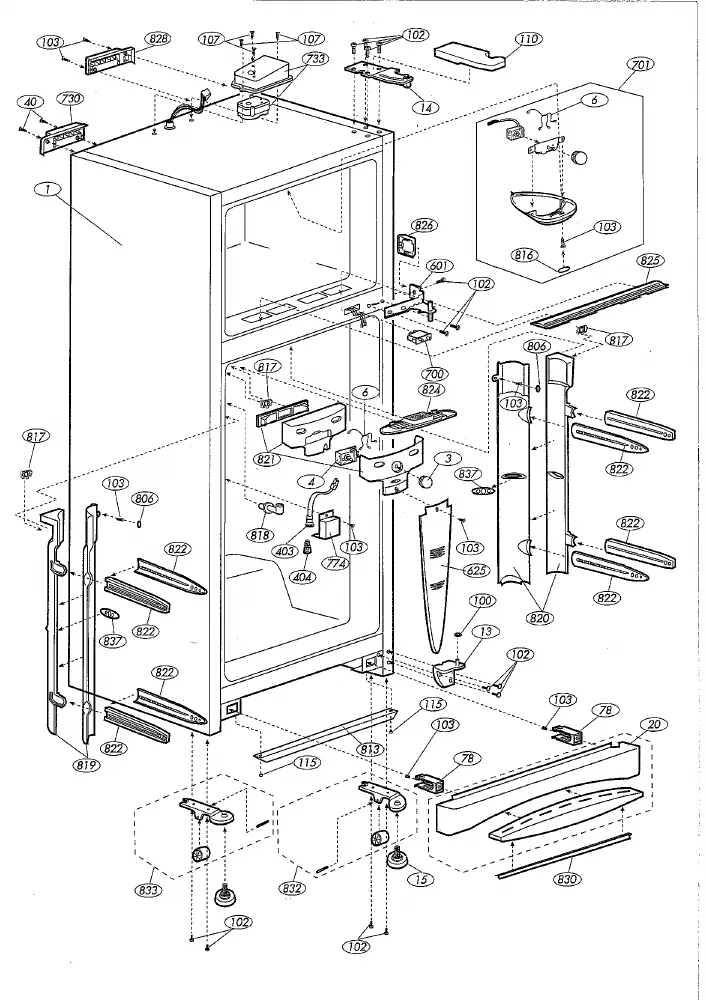 Vue éclatée BEKO NCB9700 6061476177
