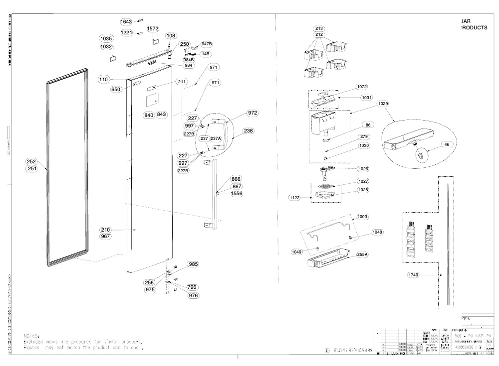 Vue éclatée BEKO RFNE290L23W 7284740812