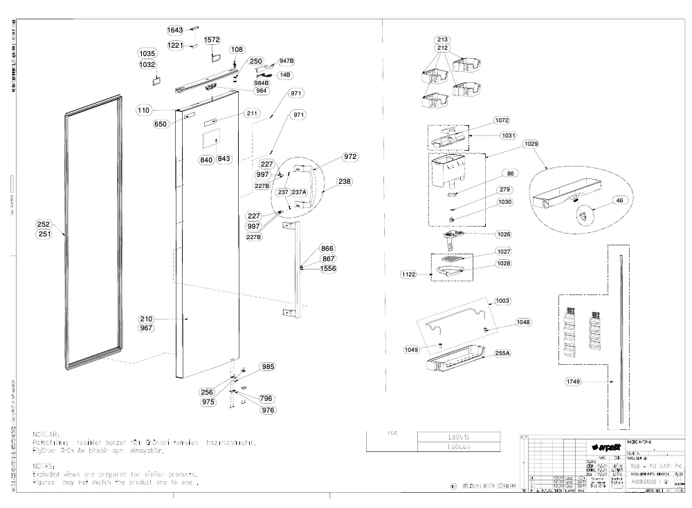 Vue éclatée BEKO RSNE445I31XBN 7278346993