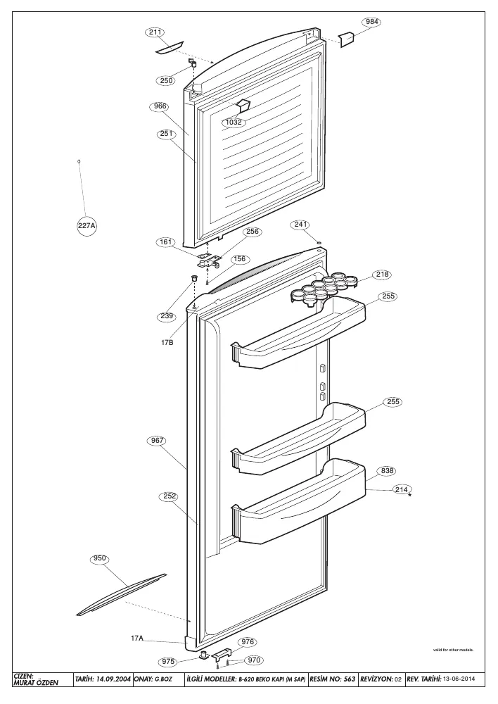Vue éclatée BEKO DSE25001 7204447613