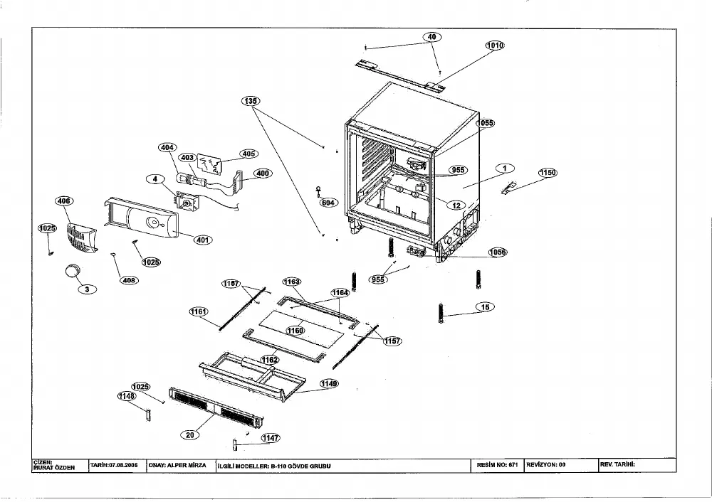 Vue éclatée BEKO BU1100HCA 7216944418