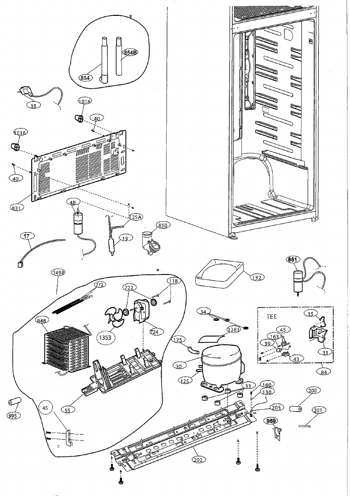 Vue éclatée BEKO DN156720DS 7264647683