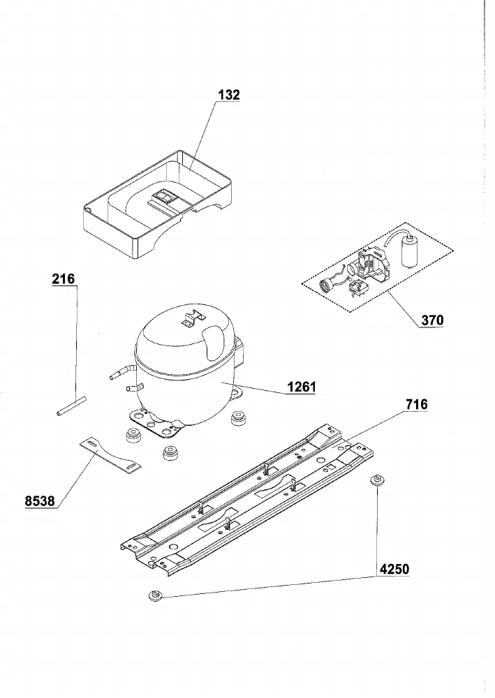Vue éclatée BEKO DSA25022S 7503120059