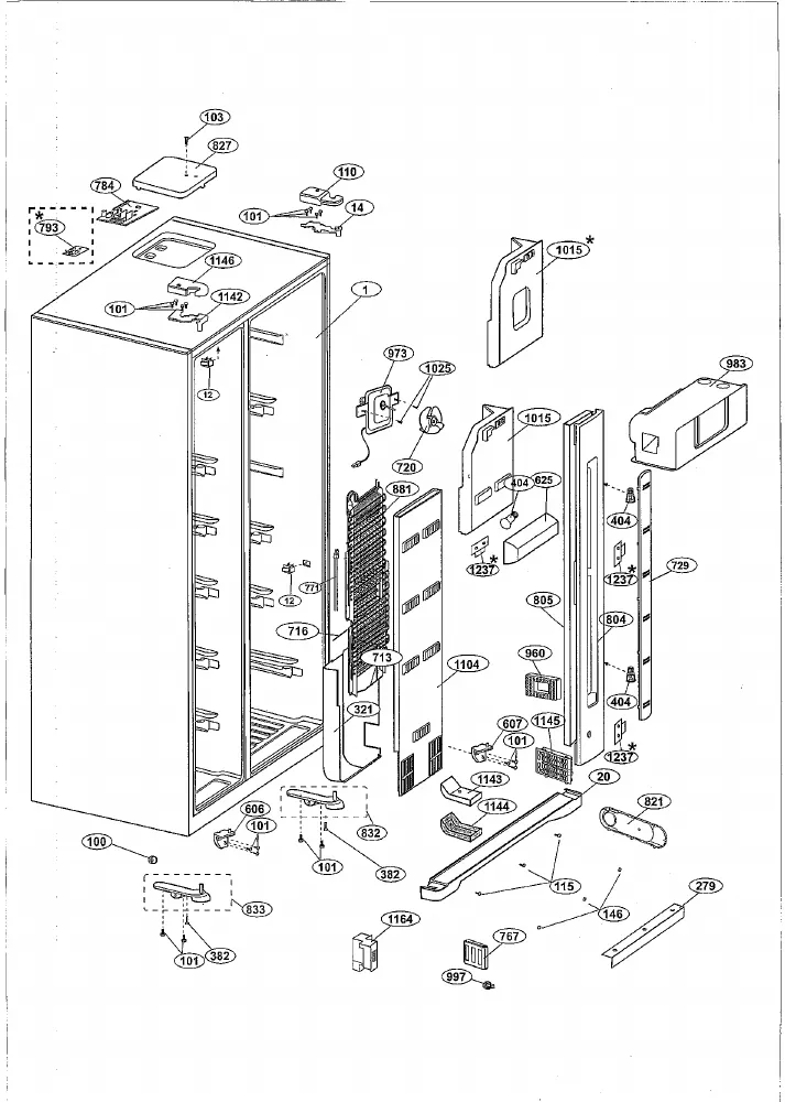 Vue éclatée BEKO GNE45720S 7221447691