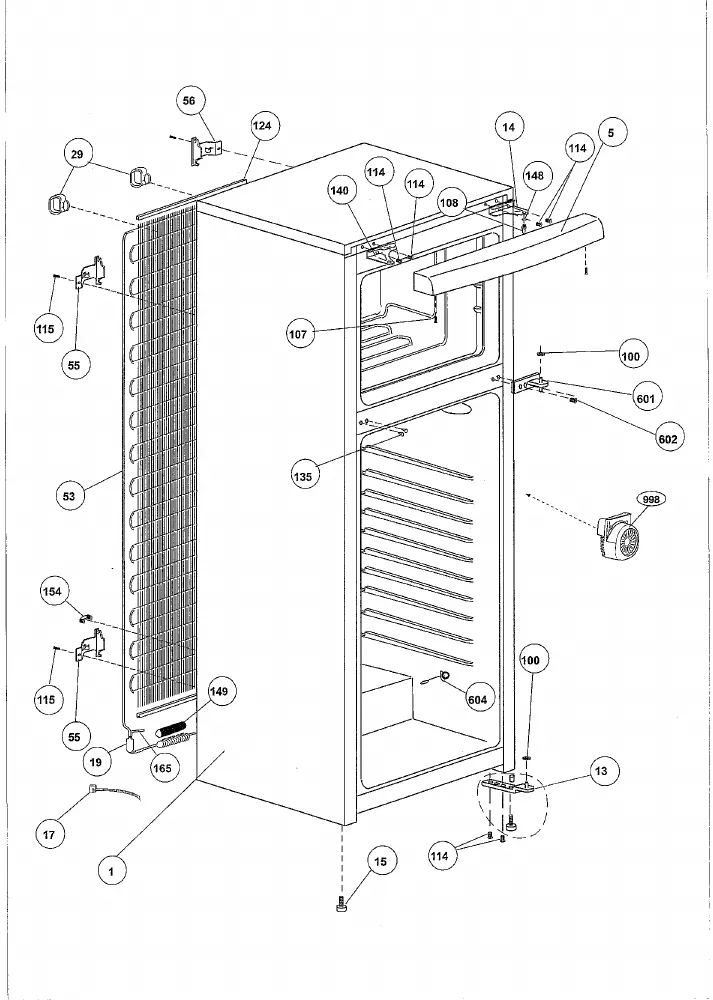 Vue éclatée BEKO RRN2260 6083487050