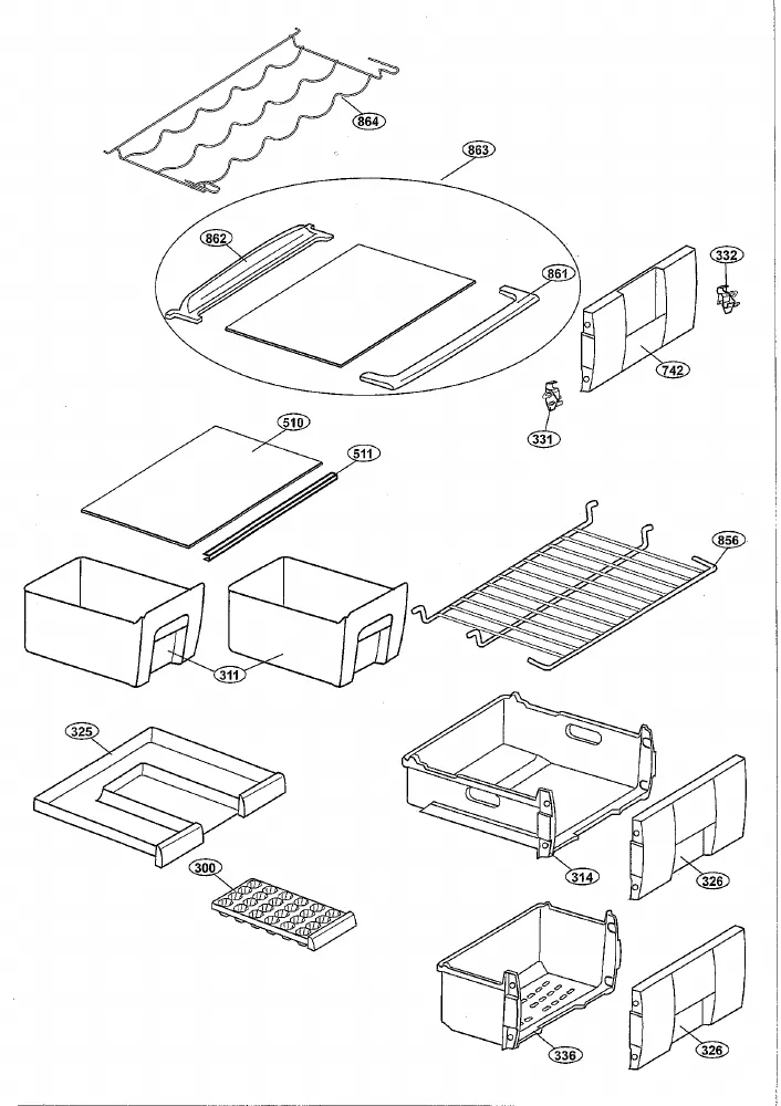 Vue éclatée BEKO CNE32103D 7216347614