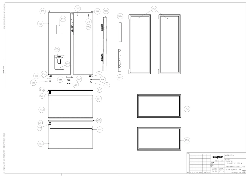 Vue éclatée BEKO GNE490I21ZXR 7299127682