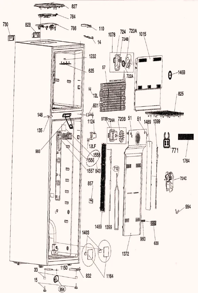 Vue éclatée BEKO DN156720D 7264647613