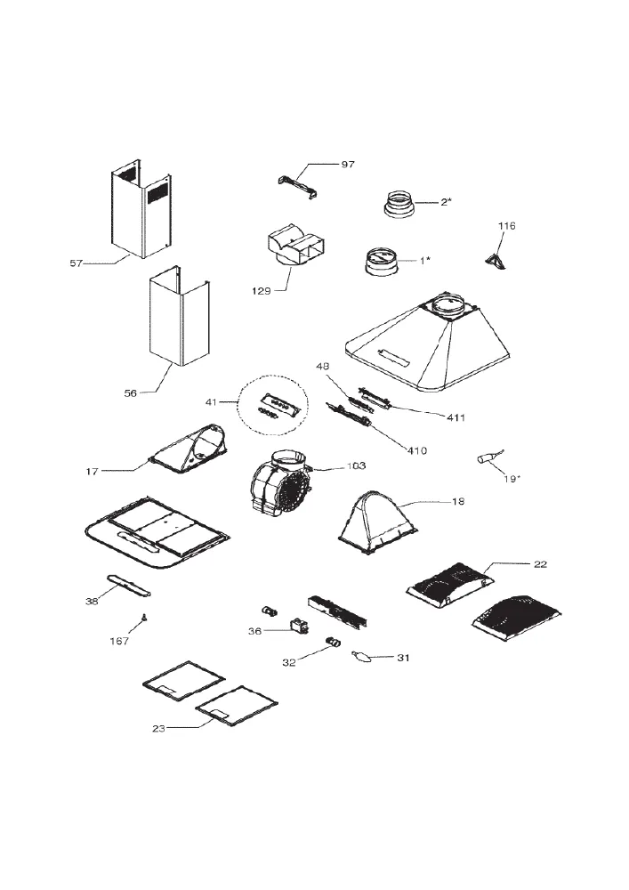 Vue éclatée HOTPOINT-ARISTON HES90FIX 38739