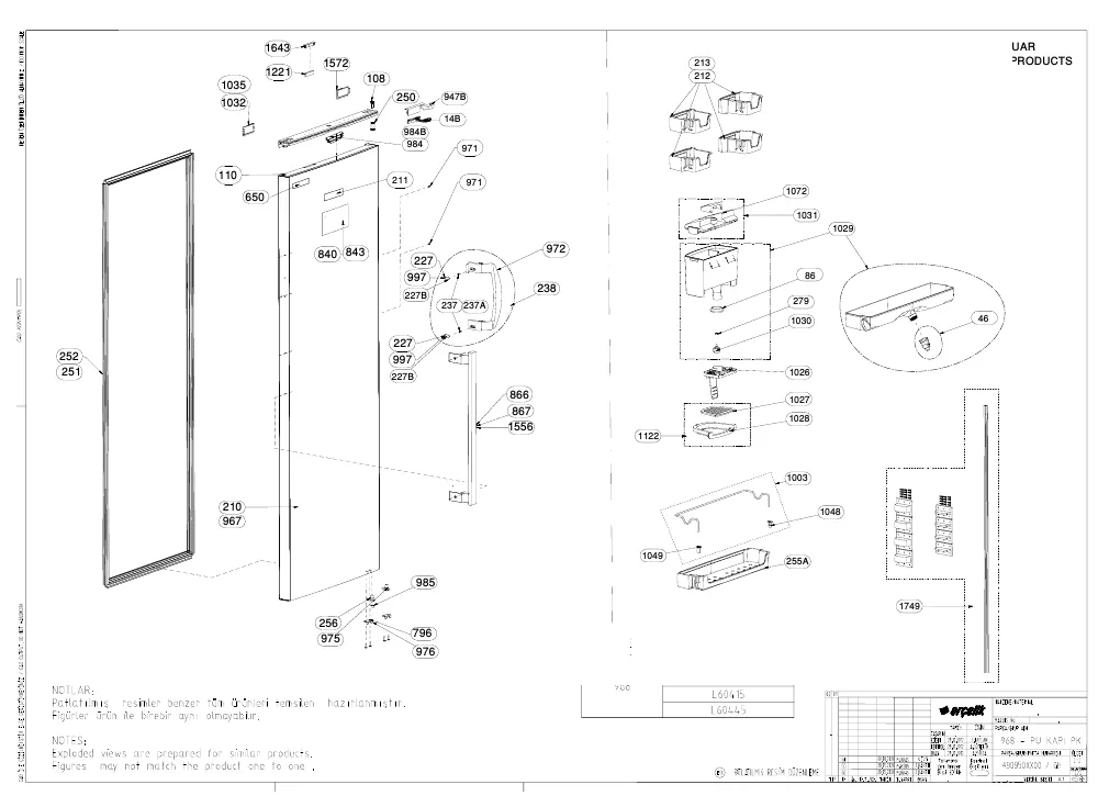 Vue éclatée BEKO RSSE415XB 7295240593