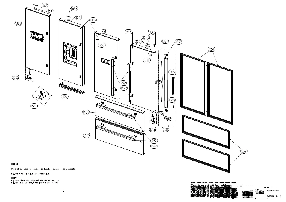 Vue éclatée BEKO GNE530DW 7293442711