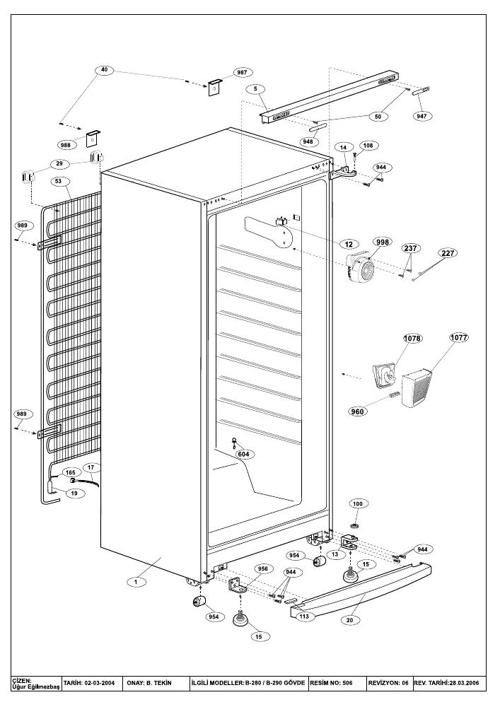 Vue éclatée BEKO LDG2900HCA(s)